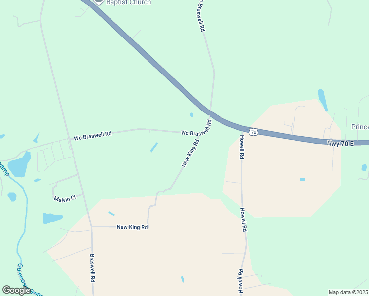 map of restaurants, bars, coffee shops, grocery stores, and more near 80 New King Road in Smithfield