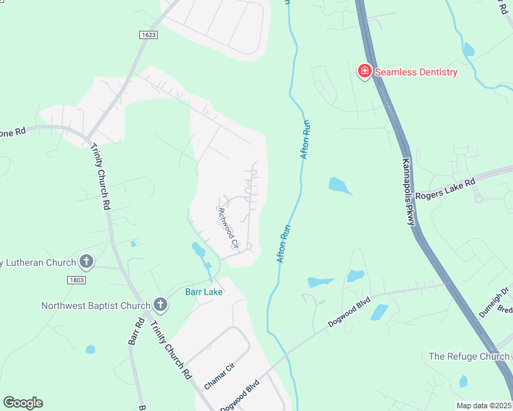 map of restaurants, bars, coffee shops, grocery stores, and more near 5901 Rolling Ridge Drive in Kannapolis