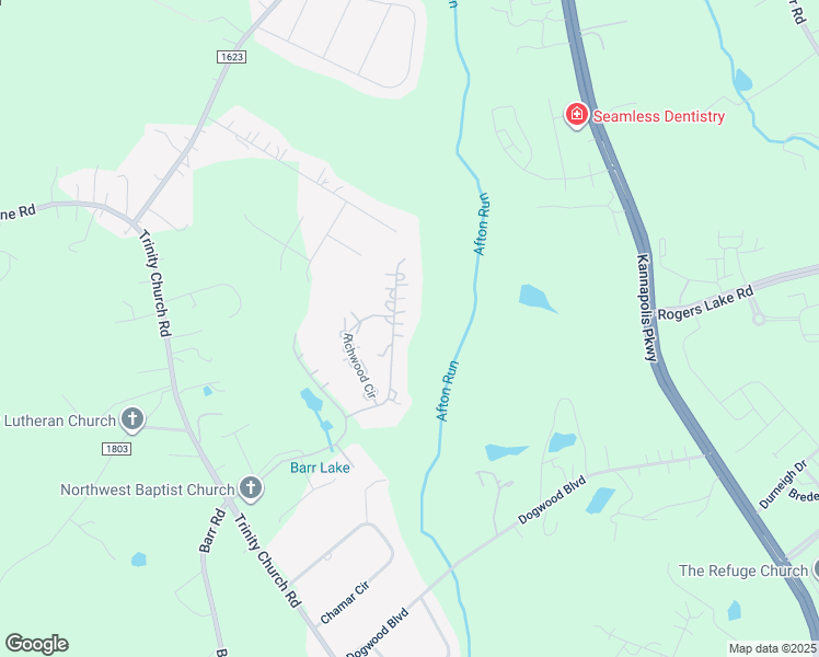 map of restaurants, bars, coffee shops, grocery stores, and more near 5901 Rolling Ridge Drive in Kannapolis