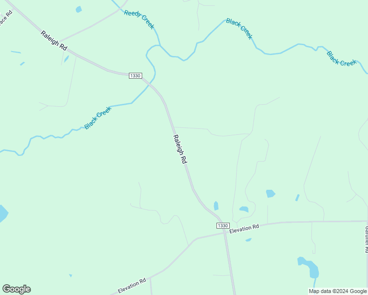 map of restaurants, bars, coffee shops, grocery stores, and more near 10613 Raleigh Road in Four Oaks