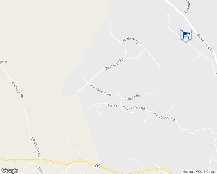 map of restaurants, bars, coffee shops, grocery stores, and more near 12320 San Marcos Road in Atascadero