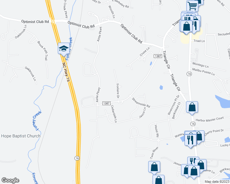 map of restaurants, bars, coffee shops, grocery stores, and more near 1133 Foxlaire Drive in Denver