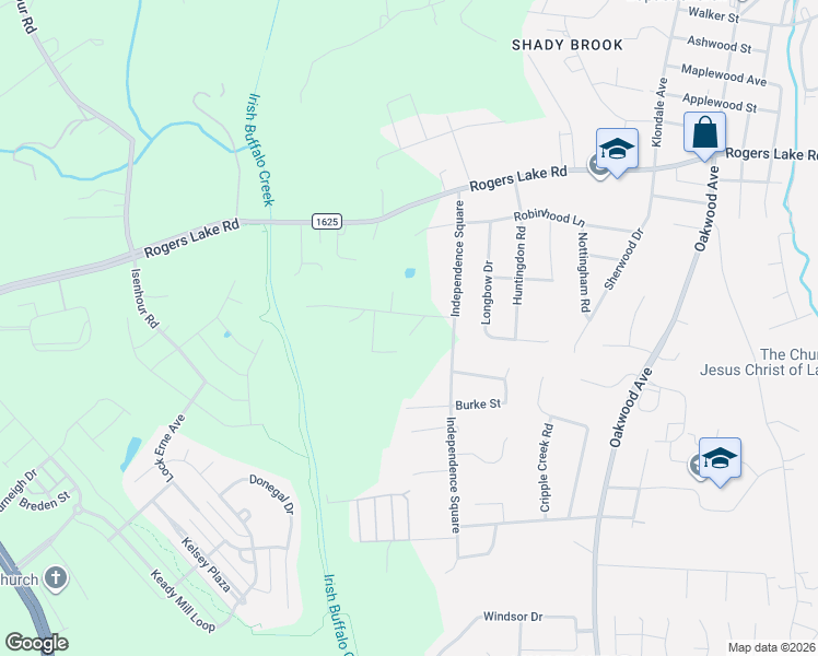 map of restaurants, bars, coffee shops, grocery stores, and more near 4235 Burgin Street in Kannapolis