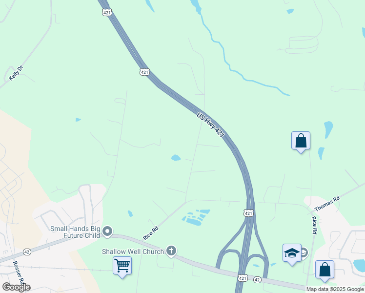 map of restaurants, bars, coffee shops, grocery stores, and more near 1342 O'quinn Road in Sanford