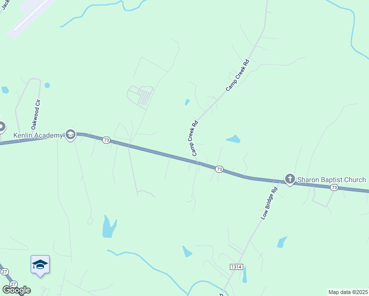 map of restaurants, bars, coffee shops, grocery stores, and more near 137 Camp Creek Road in Iron Station