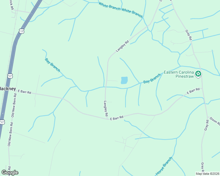 map of restaurants, bars, coffee shops, grocery stores, and more near 16 Langley Road in Chocowinity