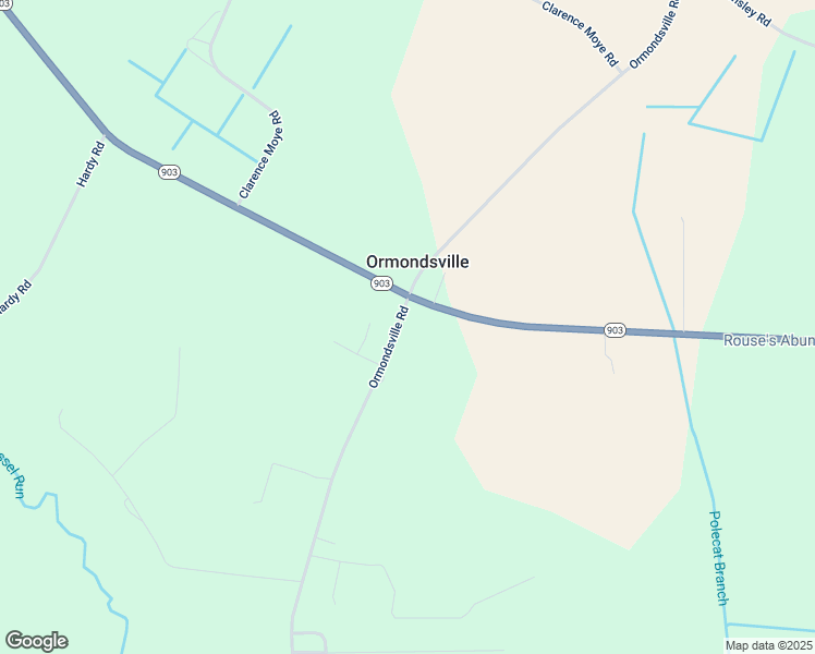 map of restaurants, bars, coffee shops, grocery stores, and more near 3596 Ormondsville Road in Ayden
