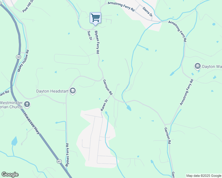 map of restaurants, bars, coffee shops, grocery stores, and more near 101-203 Garrison Road in Dayton