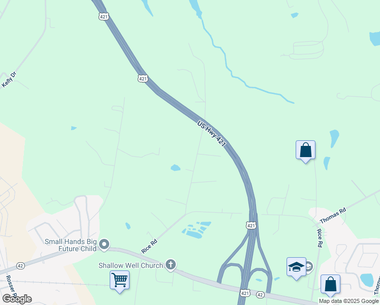 map of restaurants, bars, coffee shops, grocery stores, and more near 1342 O'quinn Road in Sanford