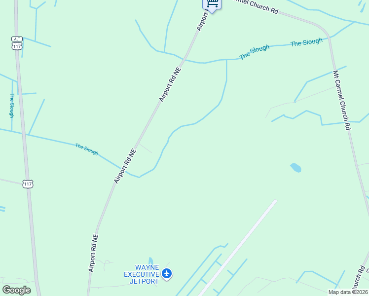 map of restaurants, bars, coffee shops, grocery stores, and more near 720 Airport Road Northeast in Goldsboro