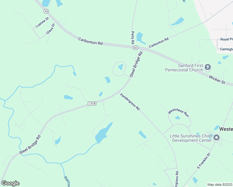 map of restaurants, bars, coffee shops, grocery stores, and more near State Road 1318 in Sanford