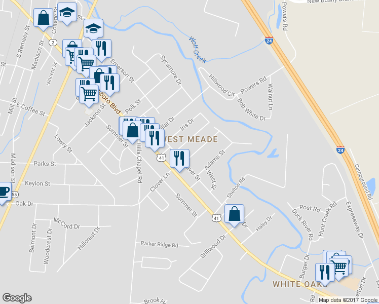 map of restaurants, bars, coffee shops, grocery stores, and more near 603 Henley Street in Manchester