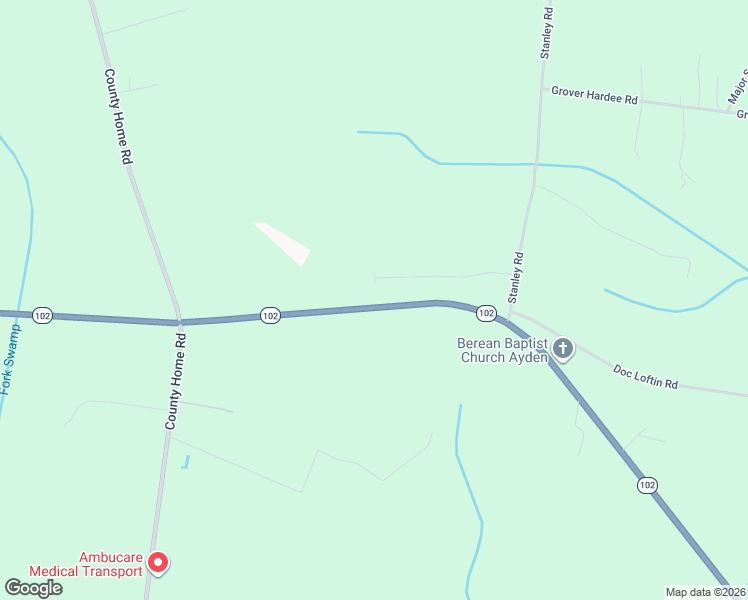 map of restaurants, bars, coffee shops, grocery stores, and more near 2351 North Carolina 102 in Winterville