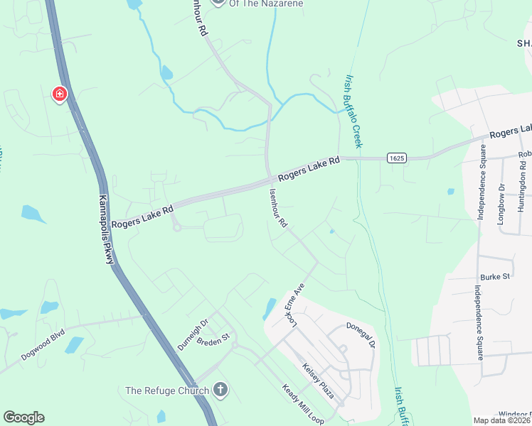 map of restaurants, bars, coffee shops, grocery stores, and more near 4085 Isenhour Road in Kannapolis