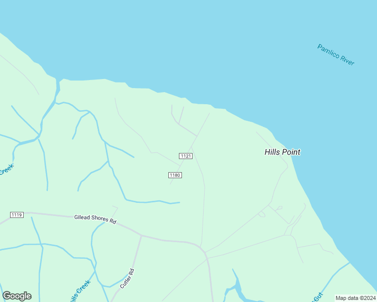 map of restaurants, bars, coffee shops, grocery stores, and more near State Road 1121 in Beaufort County