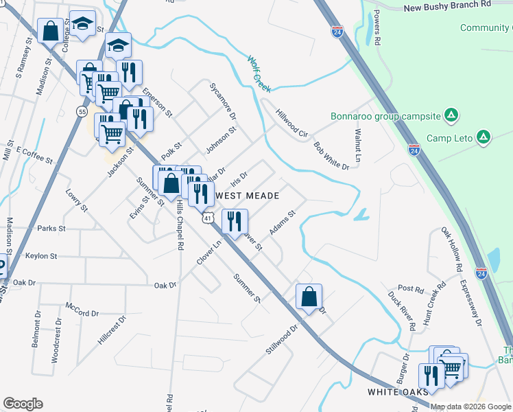 map of restaurants, bars, coffee shops, grocery stores, and more near 603 Henley Street in Manchester