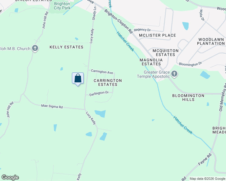 map of restaurants, bars, coffee shops, grocery stores, and more near Carrington Avenue in Brighton