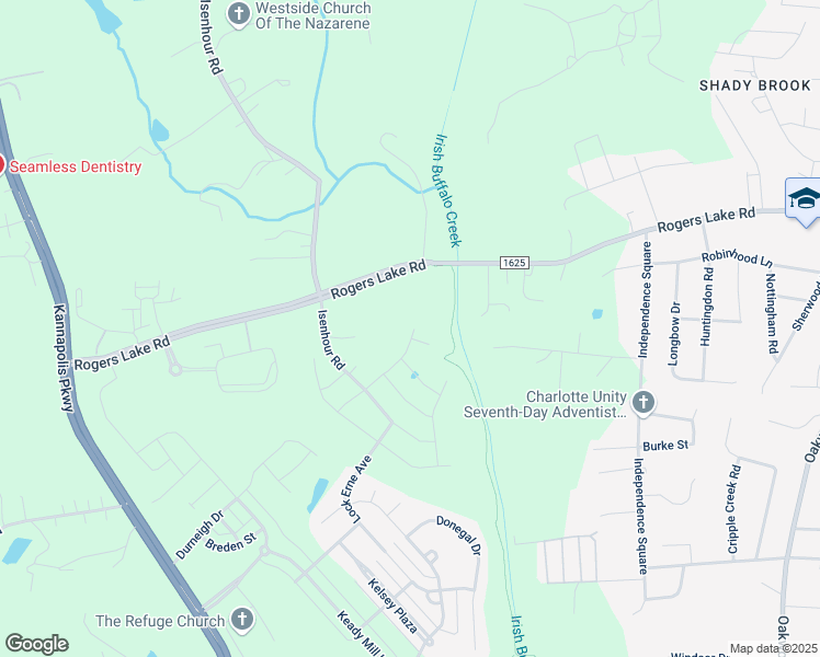 map of restaurants, bars, coffee shops, grocery stores, and more near 3741 Glenview Avenue in Kannapolis