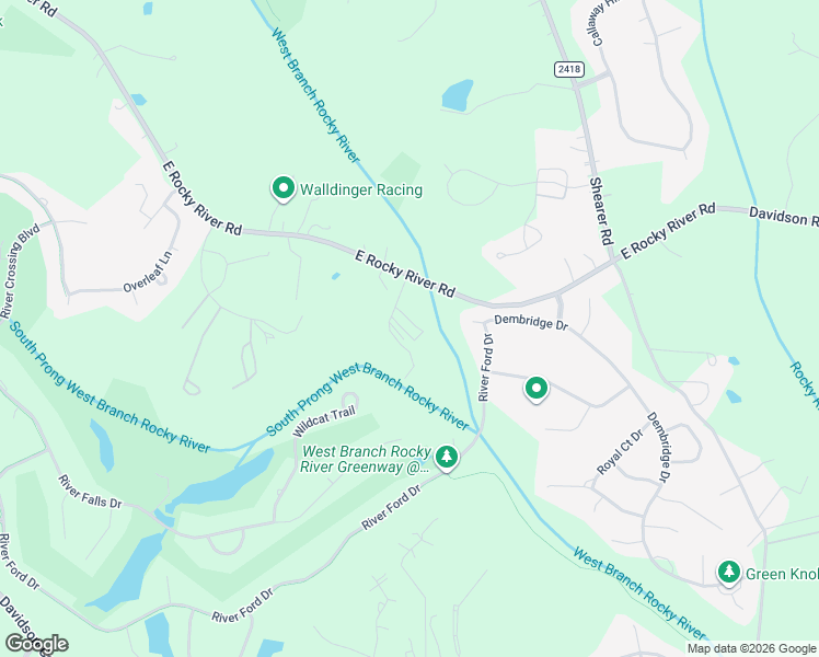 map of restaurants, bars, coffee shops, grocery stores, and more near 15132 Rocky Bluff Loop in Davidson