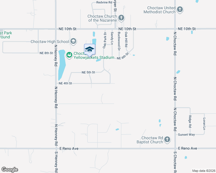 map of restaurants, bars, coffee shops, grocery stores, and more near 14442 NE 4th St in Choctaw