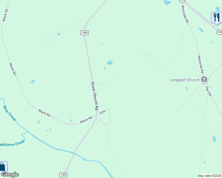 map of restaurants, bars, coffee shops, grocery stores, and more near 164 Dunlap Drive in Seagrove