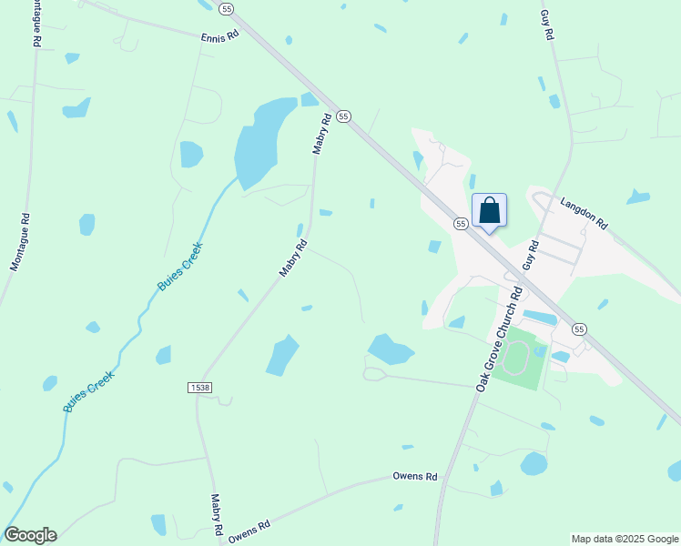 map of restaurants, bars, coffee shops, grocery stores, and more near 381 Mabry Road in Angier