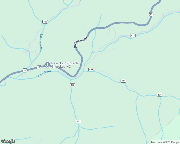 map of restaurants, bars, coffee shops, grocery stores, and more near 79 Black Rock Road in Cherokee