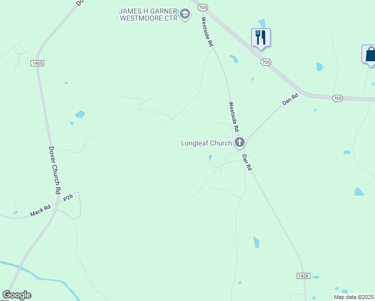 map of restaurants, bars, coffee shops, grocery stores, and more near Annette Lane in Moore County