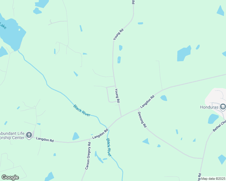 map of restaurants, bars, coffee shops, grocery stores, and more near 213 Young Road in Angier