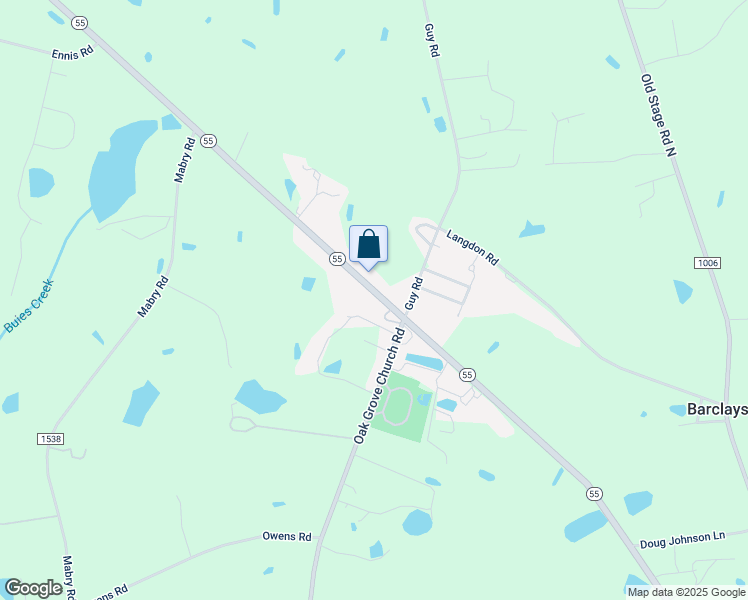 map of restaurants, bars, coffee shops, grocery stores, and more near 4757 North Carolina 55 in Angier