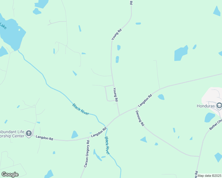 map of restaurants, bars, coffee shops, grocery stores, and more near 213 Young Road in Angier