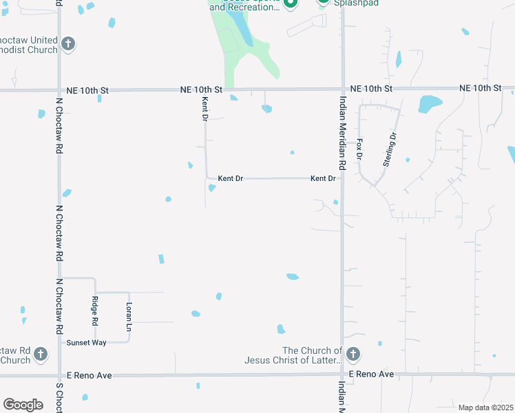 map of restaurants, bars, coffee shops, grocery stores, and more near 15690 Kent Dr in Choctaw