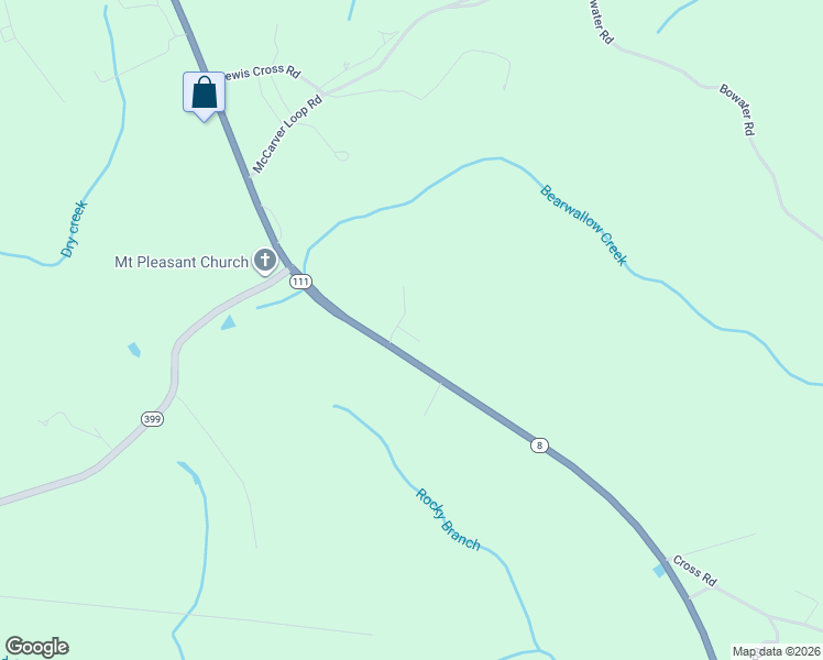 map of restaurants, bars, coffee shops, grocery stores, and more near 8230 Tennessee 8 in Dunlap