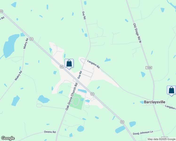 map of restaurants, bars, coffee shops, grocery stores, and more near 218 Myatt Lane in Angier