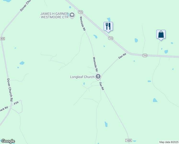 map of restaurants, bars, coffee shops, grocery stores, and more near 140 Viola Lane in Robbins