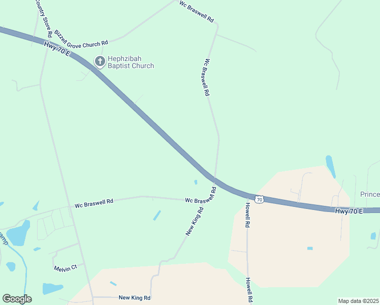 map of restaurants, bars, coffee shops, grocery stores, and more near 5115 US Highway 70 East in Princeton