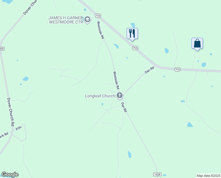 map of restaurants, bars, coffee shops, grocery stores, and more near 140 Viola Lane in Robbins