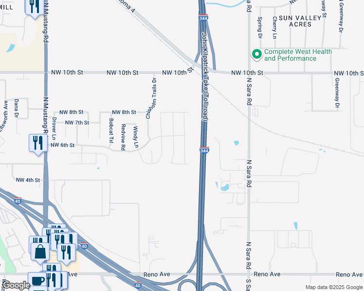 map of restaurants, bars, coffee shops, grocery stores, and more near 625 John Chisholm Way in Yukon