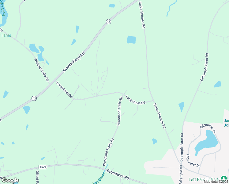 map of restaurants, bars, coffee shops, grocery stores, and more near 544 Longstreet Road in Sanford