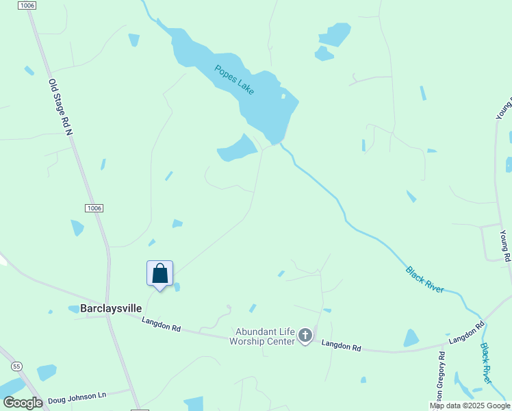 map of restaurants, bars, coffee shops, grocery stores, and more near 570 Popes Lake Road in Angier