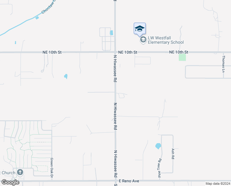 map of restaurants, bars, coffee shops, grocery stores, and more near 696 North Hiwassee Road in Choctaw