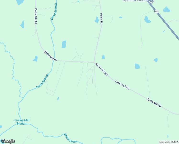 map of restaurants, bars, coffee shops, grocery stores, and more near 3315 Zacks Mill Road in Angier