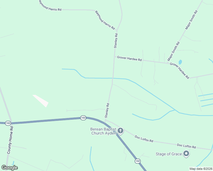 map of restaurants, bars, coffee shops, grocery stores, and more near 3759 Stanley Road in Winterville