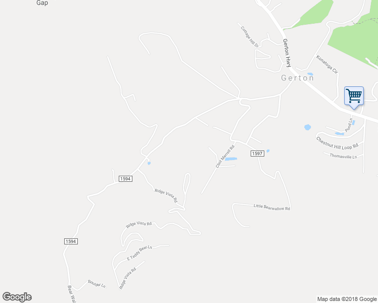 map of restaurants, bars, coffee shops, grocery stores, and more near 176 McGuffey Ridge Road in Gerton