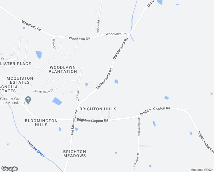 map of restaurants, bars, coffee shops, grocery stores, and more near 5052 Old Memphis Road in Brighton