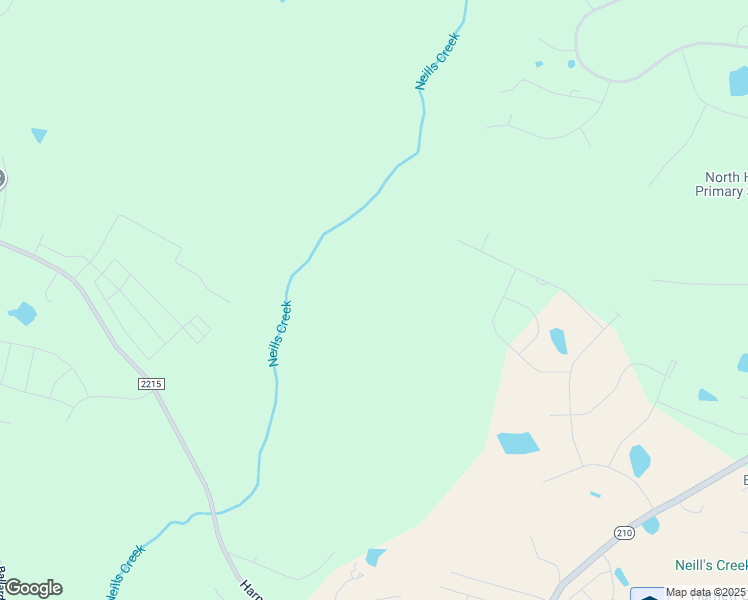 map of restaurants, bars, coffee shops, grocery stores, and more near 5127 North Carolina 210 in Angier