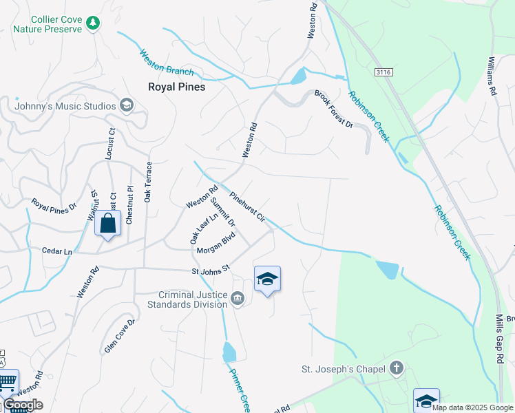 map of restaurants, bars, coffee shops, grocery stores, and more near 2 Pointview Court in Arden