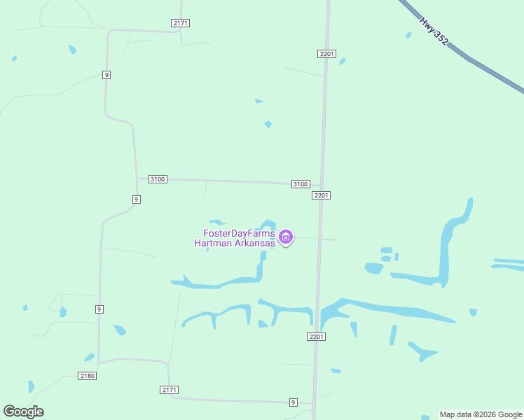map of restaurants, bars, coffee shops, grocery stores, and more near 292 County Road 3100 in Hartman