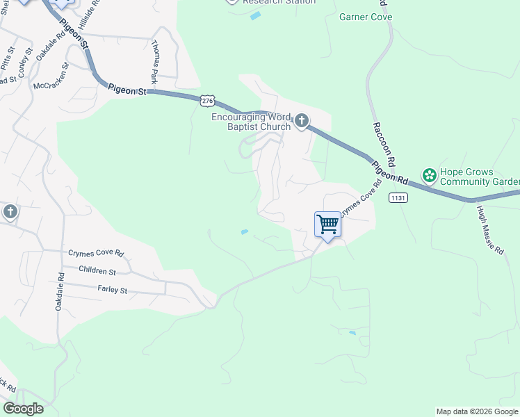 map of restaurants, bars, coffee shops, grocery stores, and more near 390 Hawks Crest Drive in Waynesville