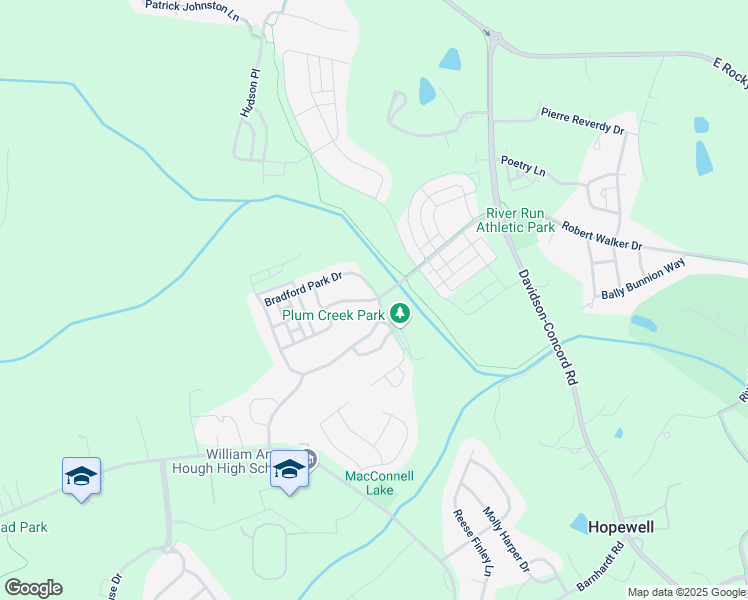map of restaurants, bars, coffee shops, grocery stores, and more near 12862 Robert Walker Drive in Davidson